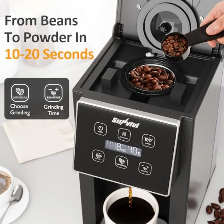 Coffee Maker With Grinder For Home Office Use 3In1 by S And B Enterprise