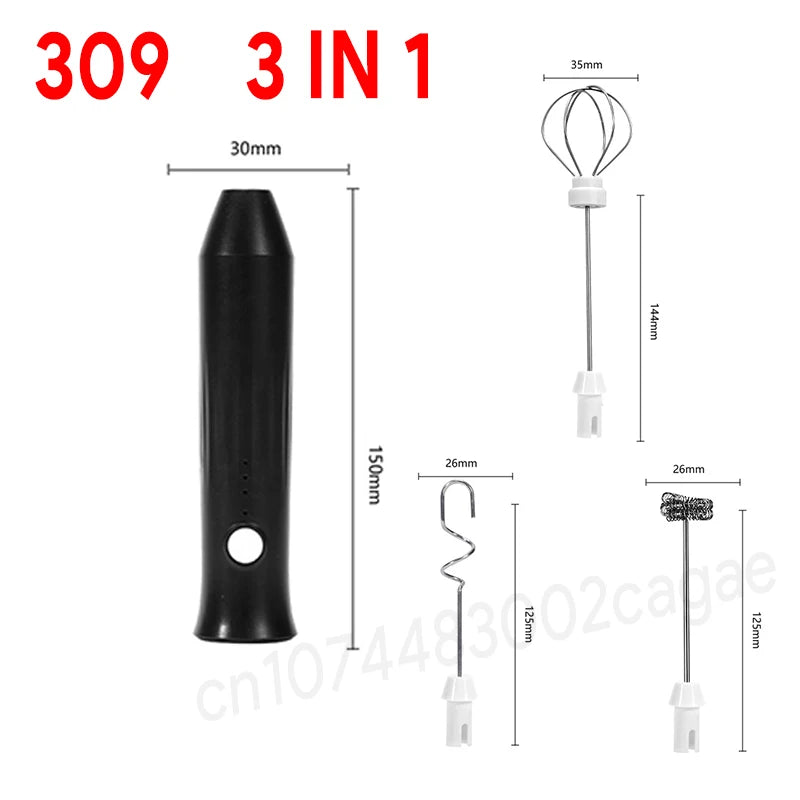 Electric Coffee Milk Foaming Mixer Handheld Creamer Whisk Frother