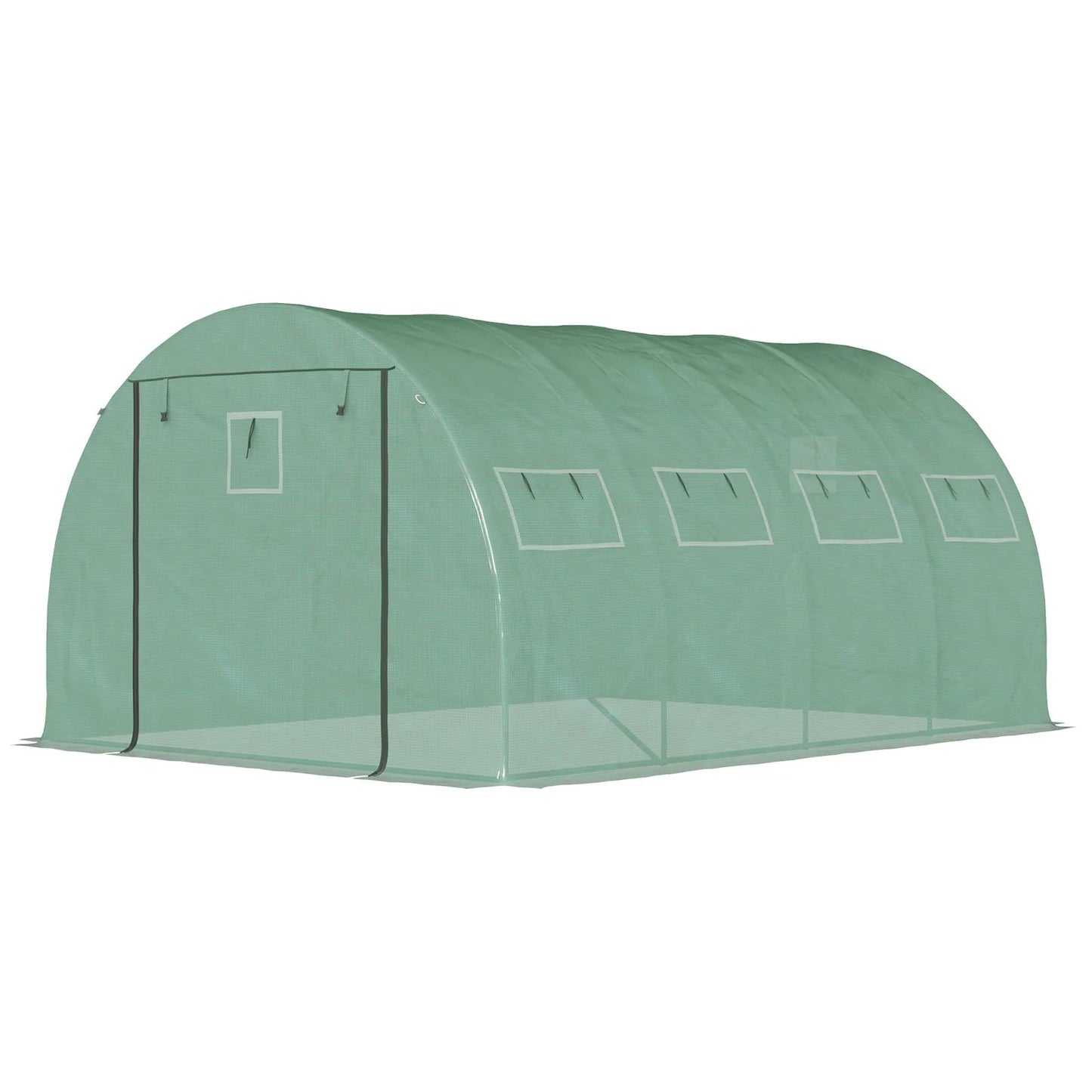 Tunnel Greenhouse With Mesh Doors Galvanized Steel Frame by S And B Enterprise