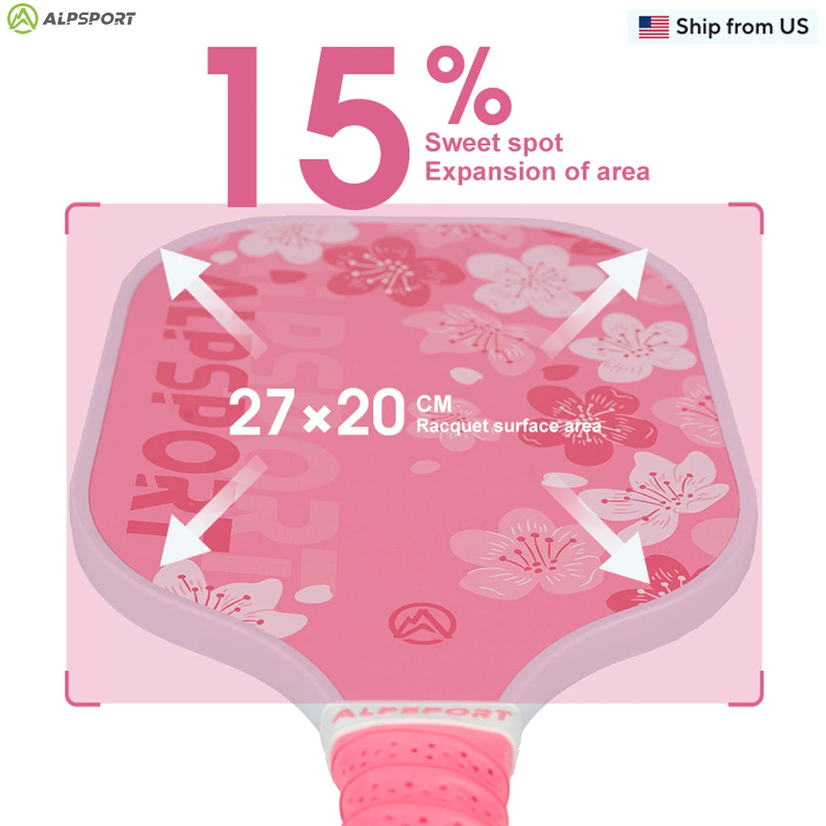 ALPSPORT Sakura USAPA Pickleball Paddle T700 Pro Training Set With 2 Free Balls