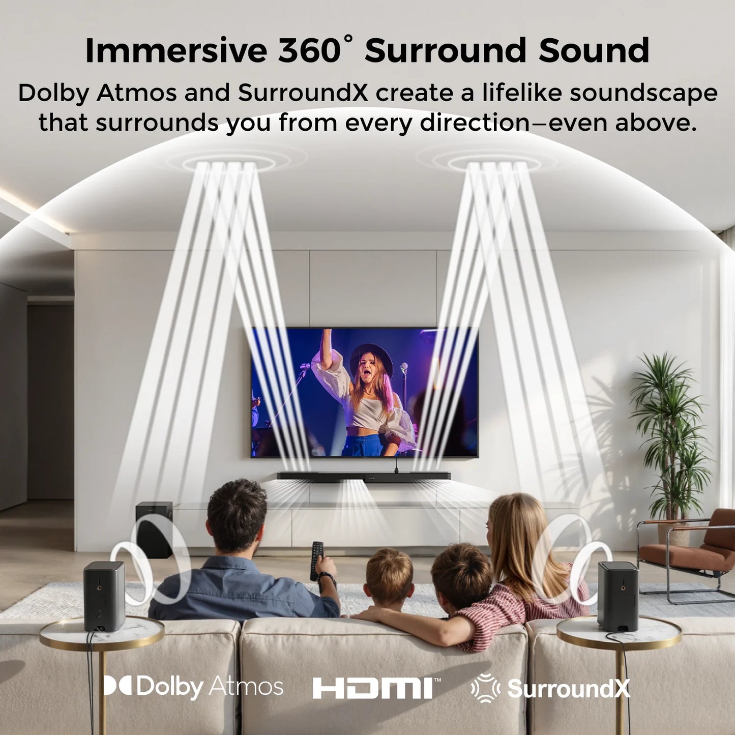ULTIMEA 460W 5.1.2ch Dolby Atmos Sound Bar With App Control