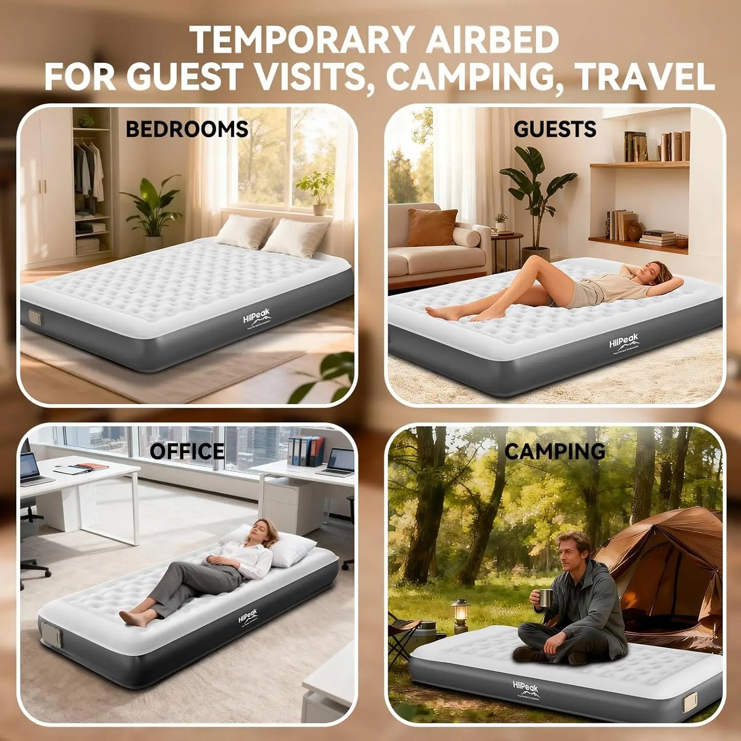 Air Mattress With Wireless Pump For Quick Self Inflating by S And B Enterprise