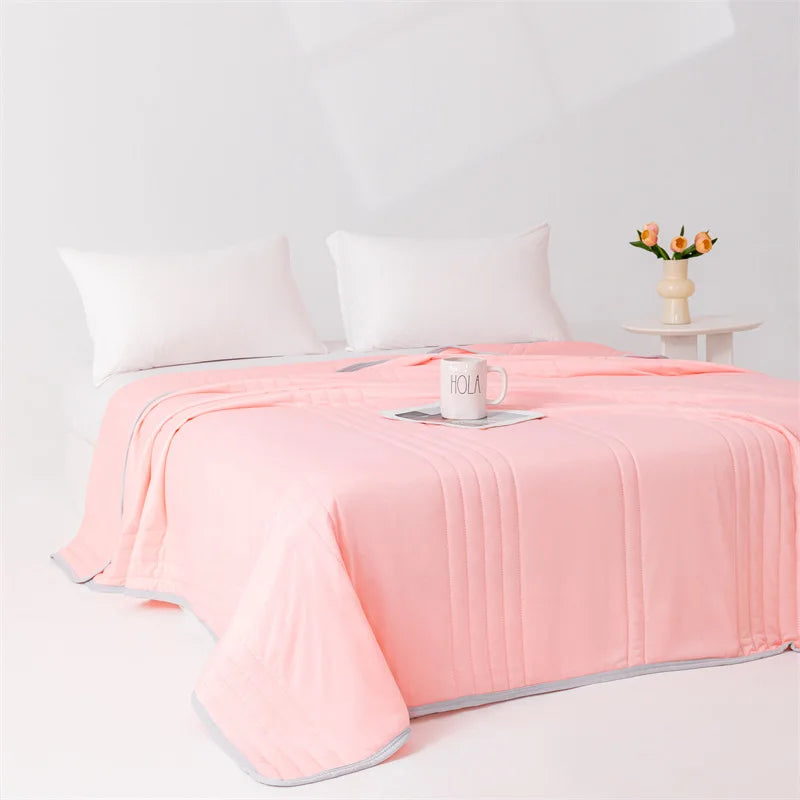 KDV Cooling Summer Blanket Lightweight Polyester Washable Breathable Comforter by S And B Enterprise