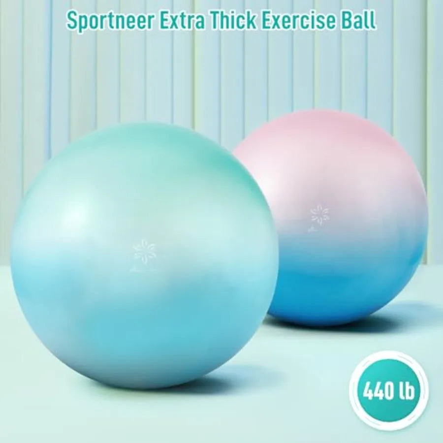 Extra Thick Exercise Ball With Pump Anti-Burst And Slip-Resistant by S And B Enterprise