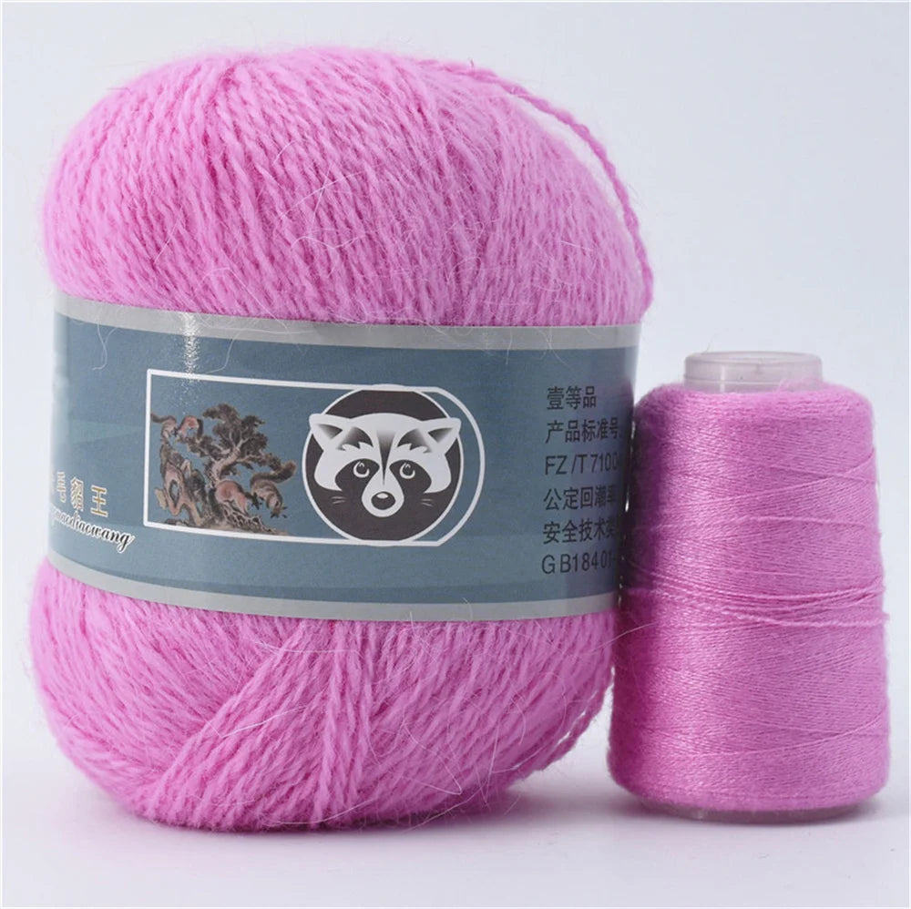 Mink Fur Yarn for Yarns for Knitting and Crochet 2-Ply Lace T Shirt Yarn for Hand Knitting Needlework 1 Skein 340 M 50+20g by S And B Enterprise
