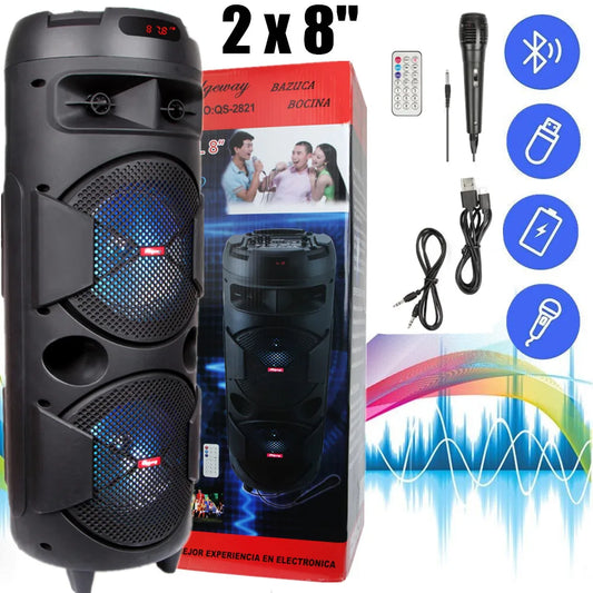 CURUK 6000W Portable Bluetooth Speaker With Dual Subwoofer