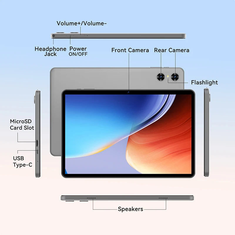 SVITOOC Android 15 Tablet Unisoc T606 12GB RAM 128GB ROM