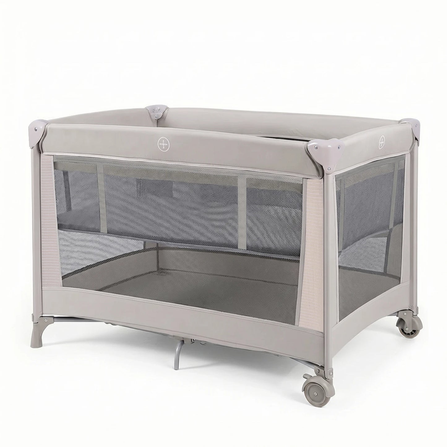 Foldable Travel Cot Set with Soft Mattress, Wheels & Travel Bag, Fast & Compact Folding for Newborn Toddler Indoor Outdoor Use by S And B Enterprise