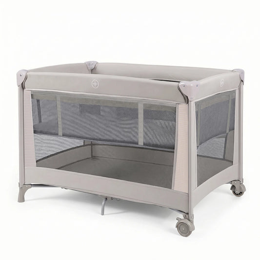 Foldable Travel Cot Set with Soft Mattress, Wheels & Travel Bag, Fast & Compact Folding for Newborn Toddler Indoor Outdoor Use by S And B Enterprise