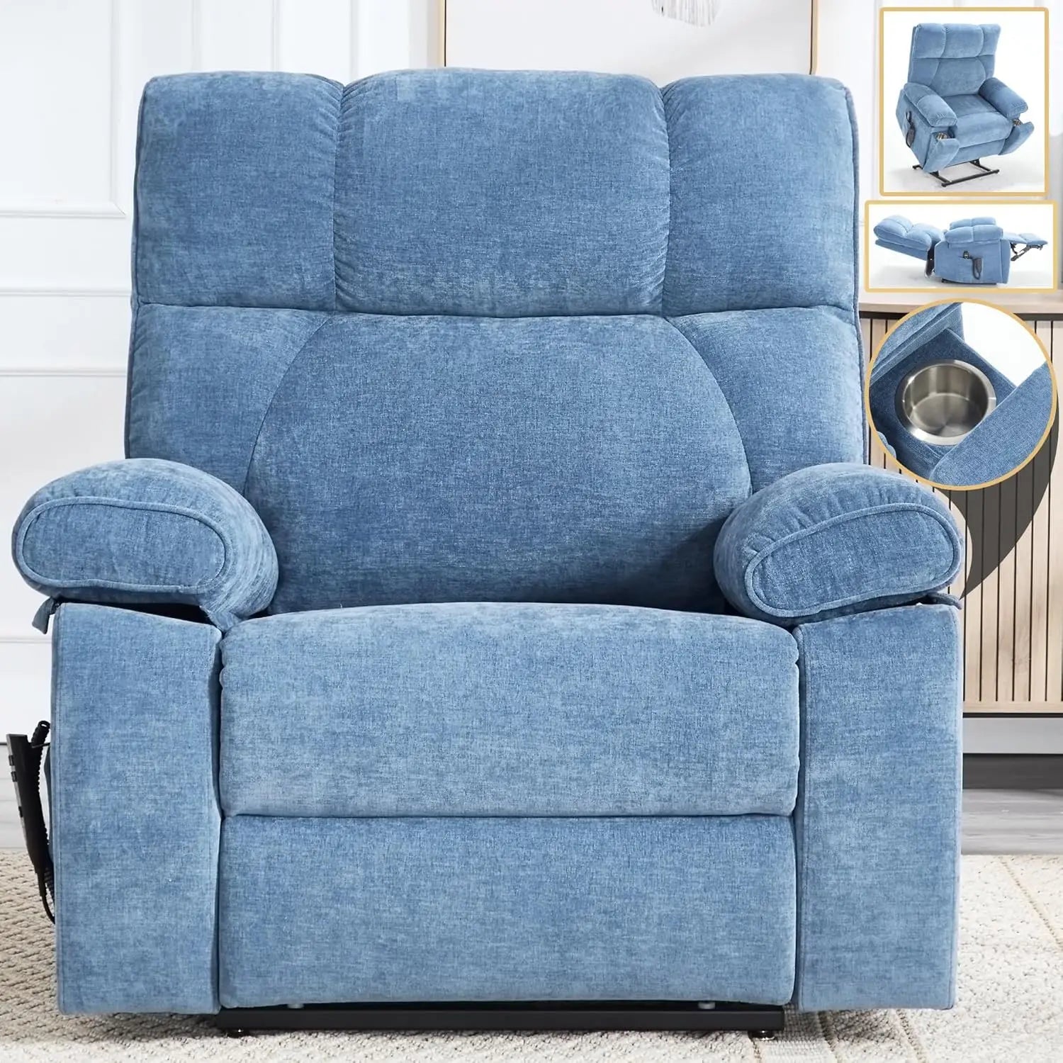 Dual Motor Power Lift Recliner Chair With Massage And Heat by S And B Enterprise
