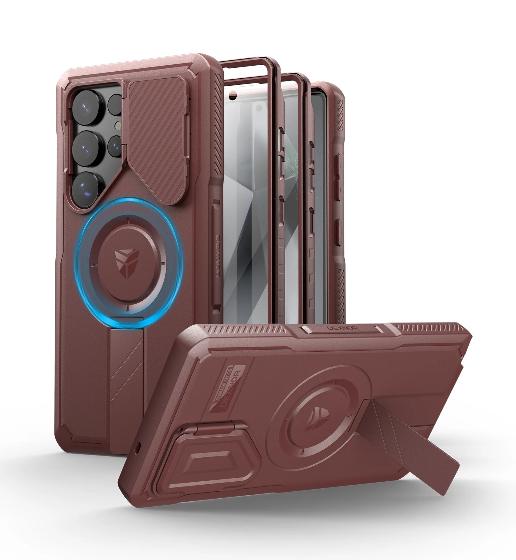 Dexnor Samsung Galaxy S25 Ultra Case With Camera Cover Kickstand by S And B Enterprise