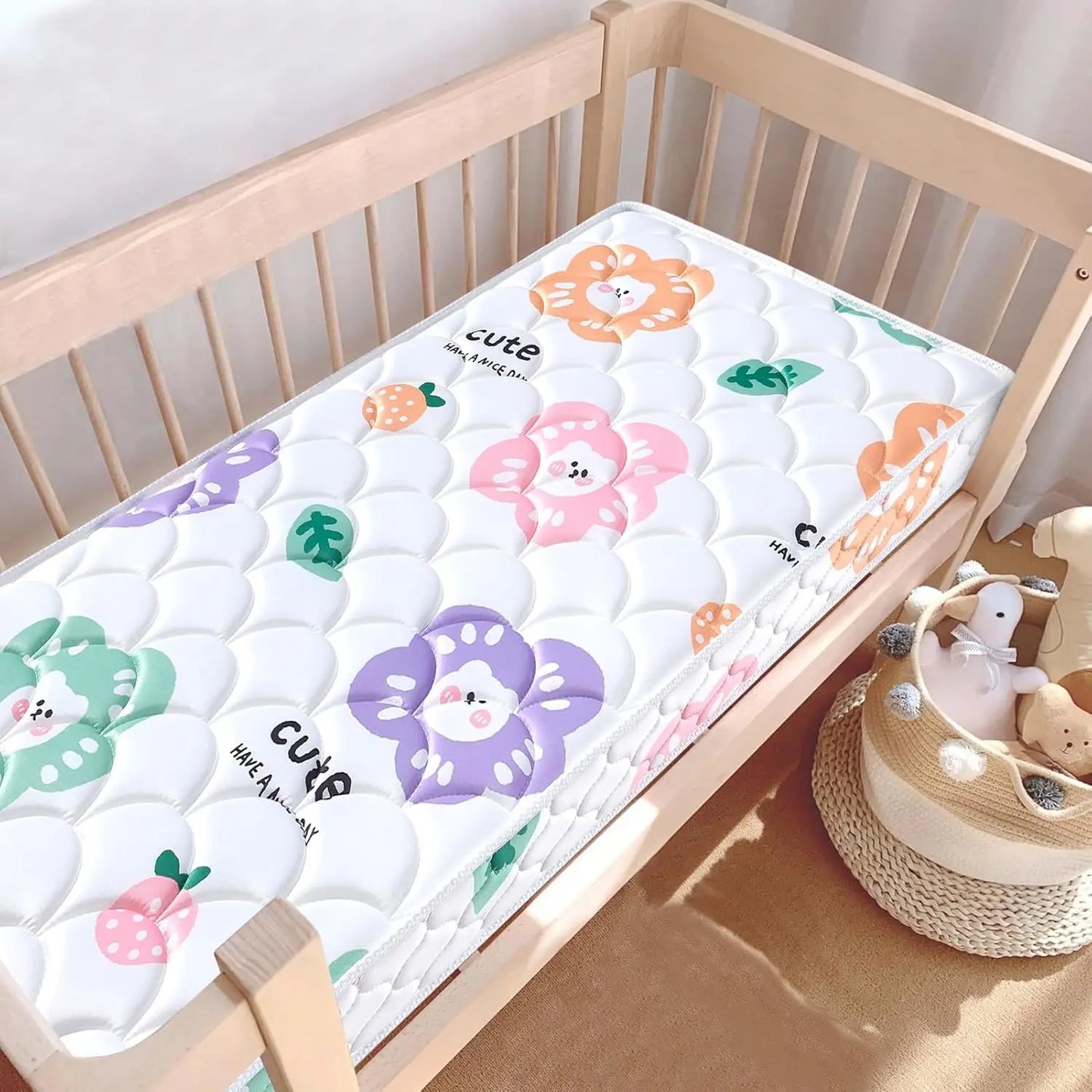 NONECN Crib And Toddler Mattress Breathable Firm Dual Sided