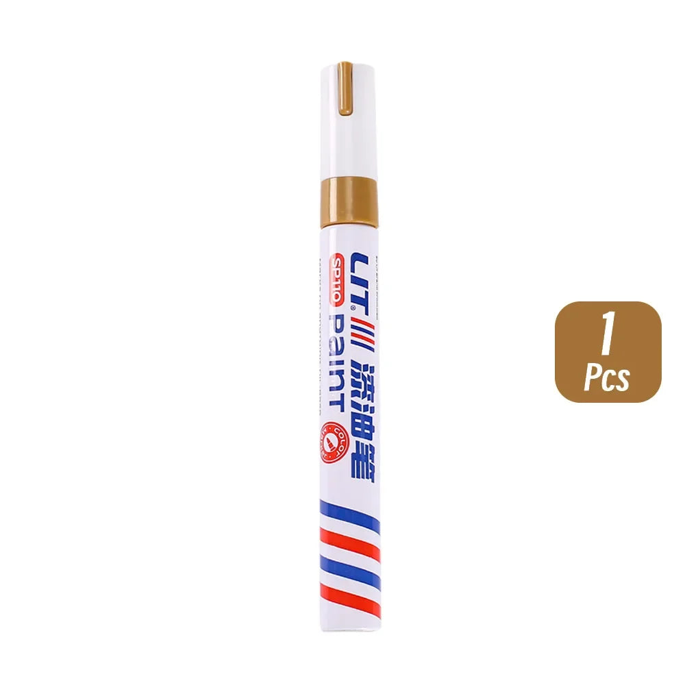 3mm 10p Colorful 8 Colors Permanent Paint Marker Waterproof White Markers tire tread rubber fabric Paint metal Paint Marker Pens by S And B Enterprise