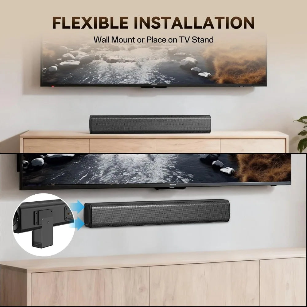 Wireless Sound Bar With Subwoofer 2.1Ch Home Theater HDMI ARC by S And B Enterprise