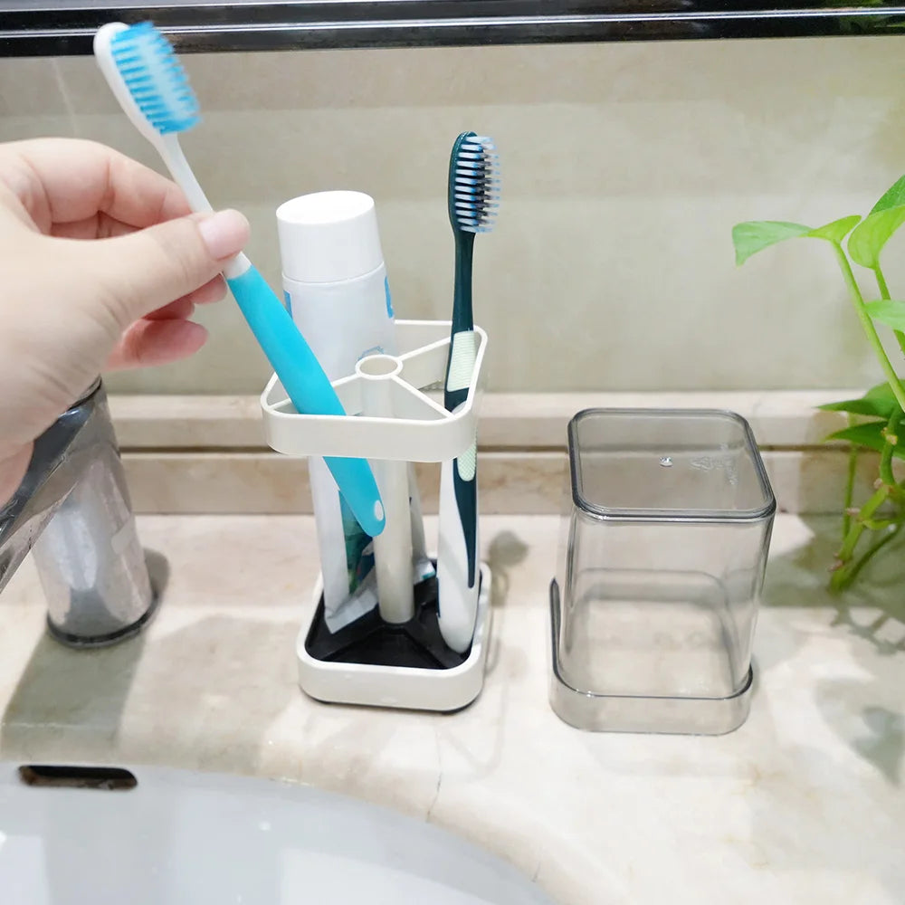 Toothbrush Holder With Cup And Cover For Bathroom Organization by S And B Enterprise
