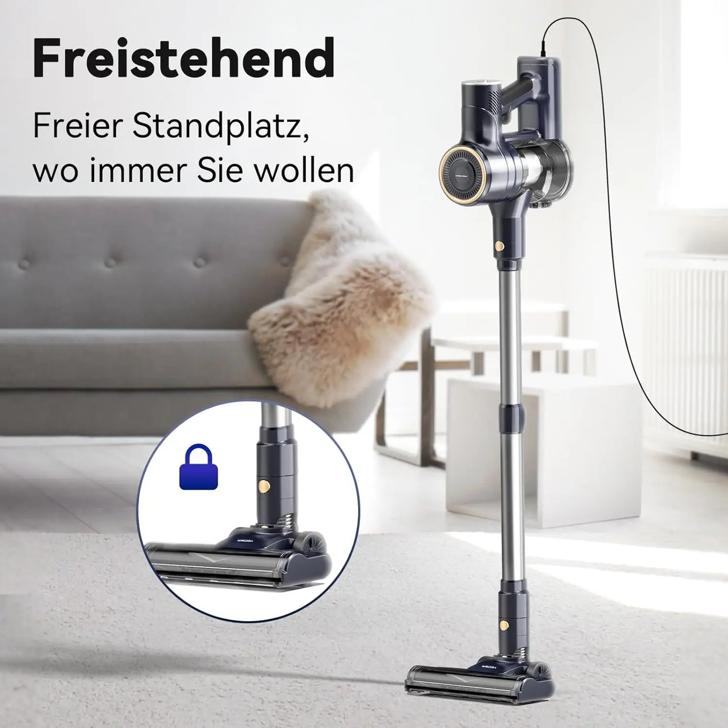 INSE Corded Vacuum Cleaner 600W 23KPa Stick Vacuum