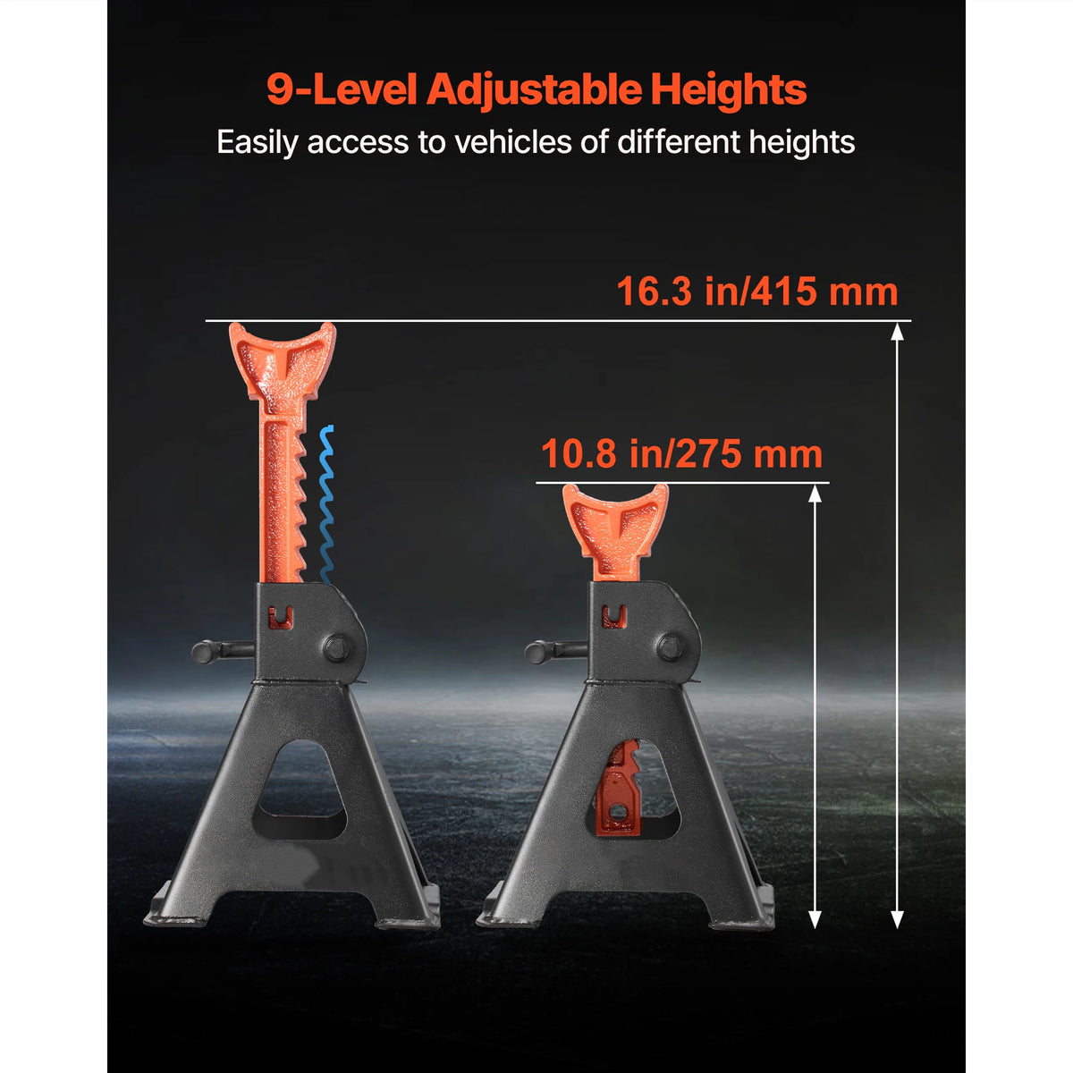 SucceBuy Jack Stands 3 Ton/6 Ton Capacity Heavy Duty Steel Jack Auto Stands with Locking for Lifting SUV Pickup Car and UTV/ATV