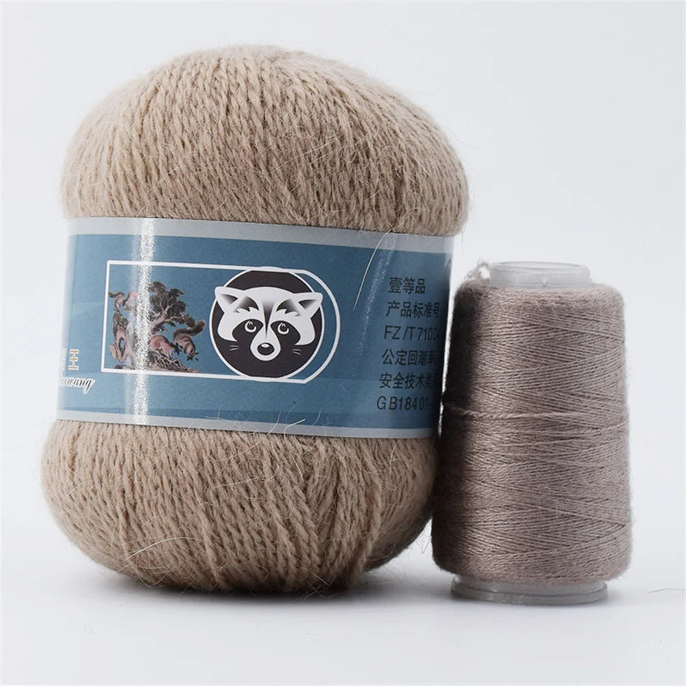 Mink Fur Yarn for Yarns for Knitting and Crochet 2-Ply Lace T Shirt Yarn for Hand Knitting Needlework 1 Skein 340 M 50+20g by S And B Enterprise