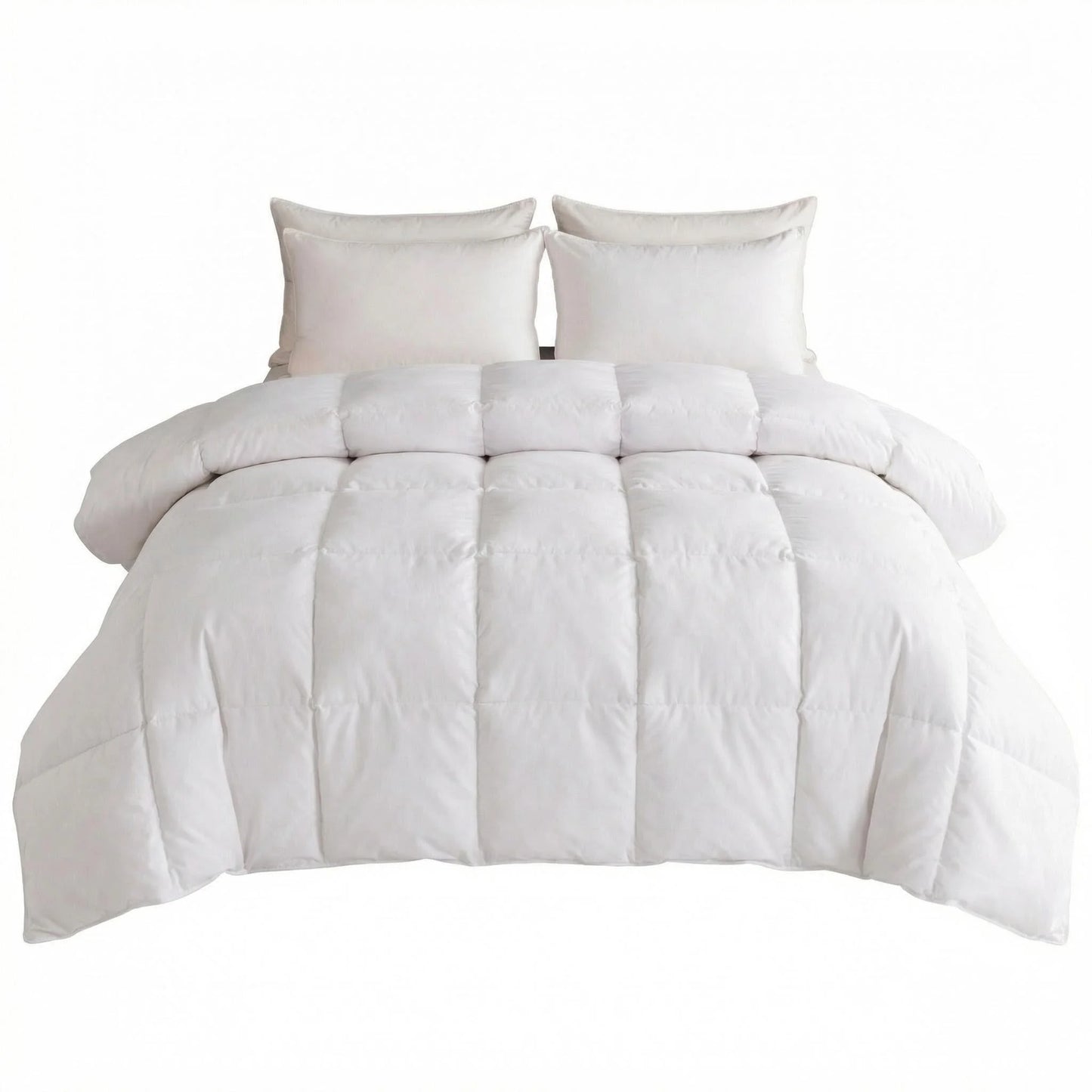 Box Stitched 3 Piece Comforter Set With Pillow Shams