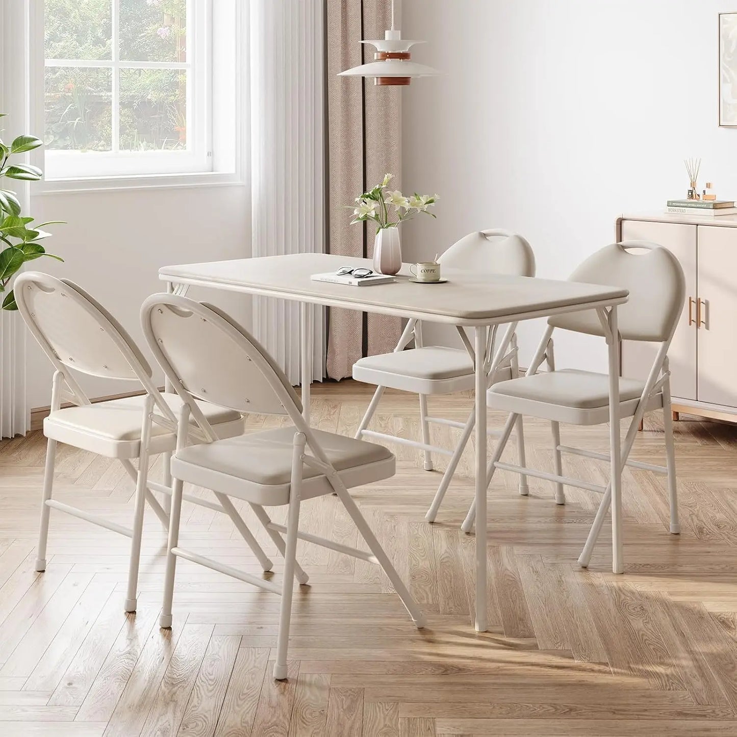 Portable Folding Table and Chairs Five-Piece Set