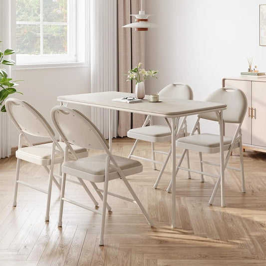 Portable Folding Table and Chairs Five-Piece Set