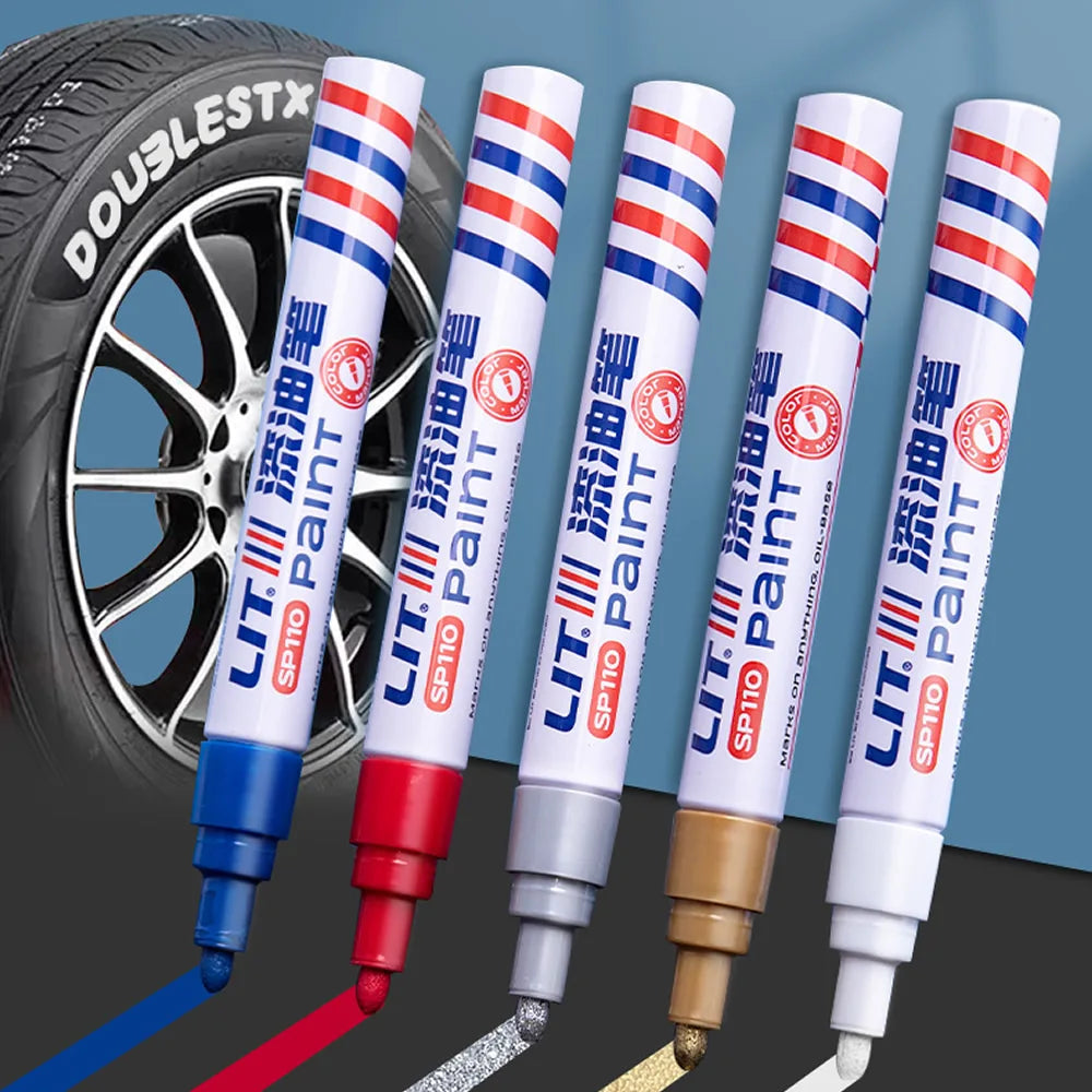3mm 10p Colorful 8 Colors Permanent Paint Marker Waterproof White Markers tire tread rubber fabric Paint metal Paint Marker Pens by S And B Enterprise