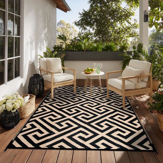 Outdoor Reversible Waterproof Rug For Patio Deck Balcony And RV by S And B Enterprise