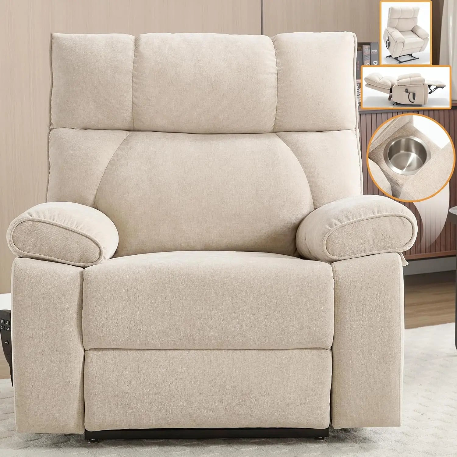 Dual Motor Power Lift Recliner Chair With Massage And Heat by S And B Enterprise