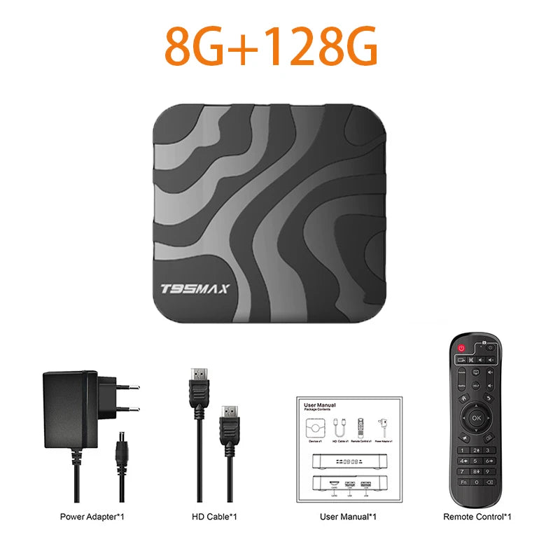 TV Box T95 Max Smart Android 14 H618 Ram 8GB Rom 64GB 128GB Set Top Box Dual Wifi 2.4G&5G 6K HDR10 BT AV1 Media Player Fast Box by S And B Enterprise