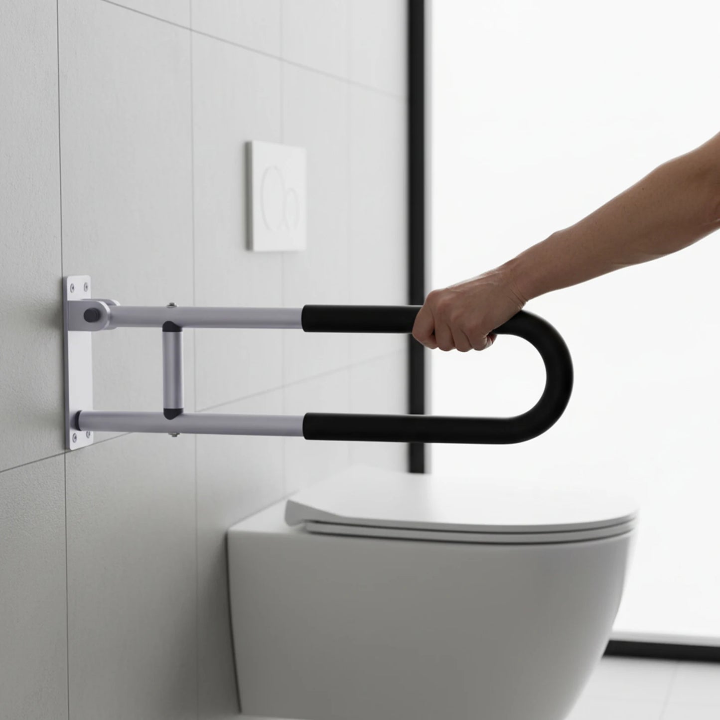 Toilet Safety Rails Foldable Handrail for Elderly and Disabled