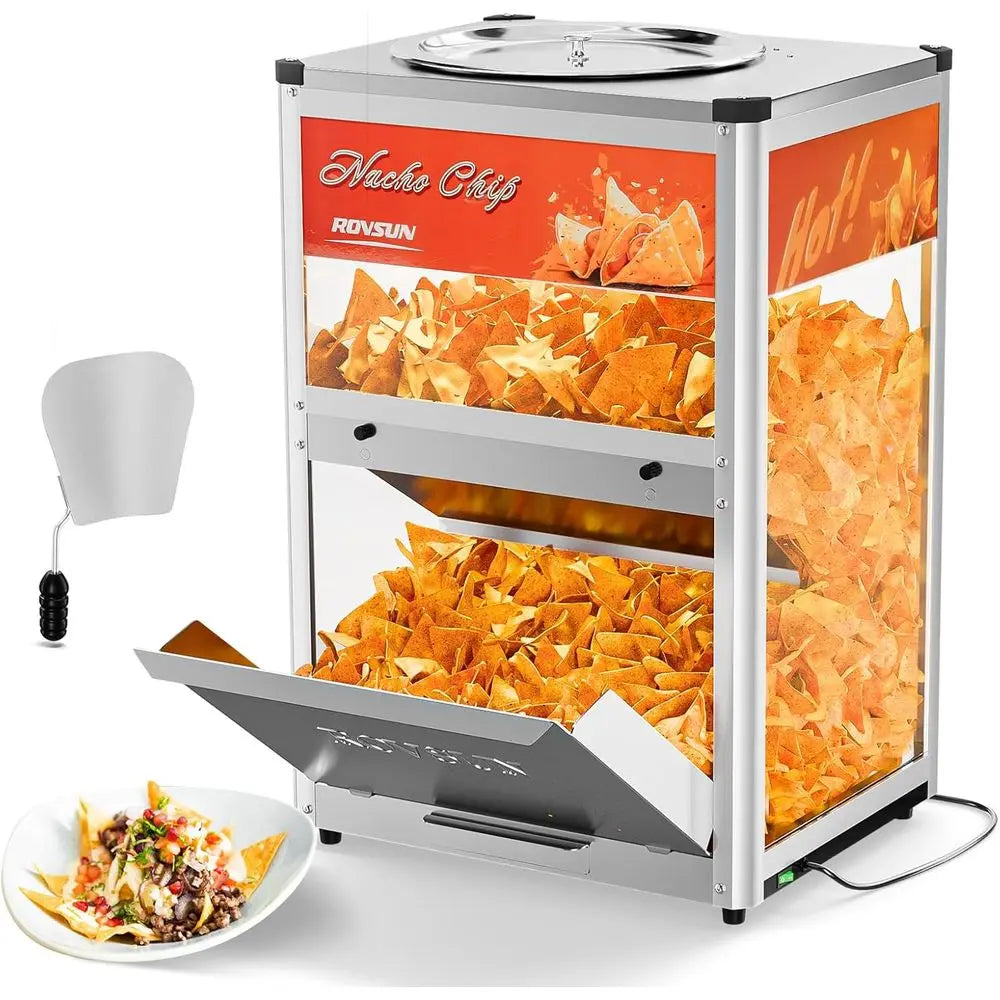 Nacho Chip Warmer Display Case With Warming Light And Glass Door by S And B Enterprise
