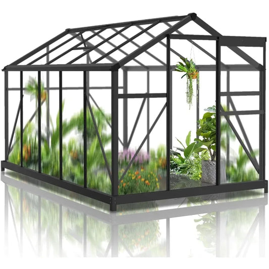 Polycarbonate Outdoor Greenhouse For Gardens Walk In Aluminum Frame