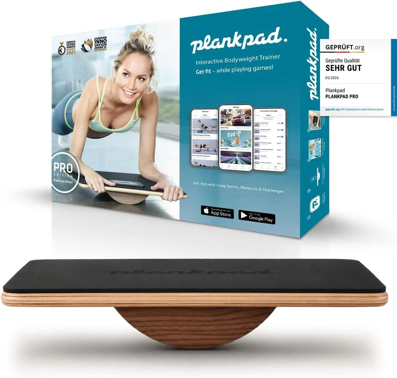 Core Fitness Balance Board with Interactive Games & App - Full Body Workout for Abs, Arms, Legs - 3 Min Daily by S And B Enterprise