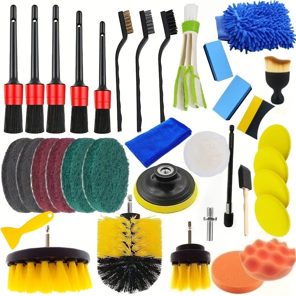 Car Detailing Brush Set Ultimate Auto Cleaning Kit For Vents
