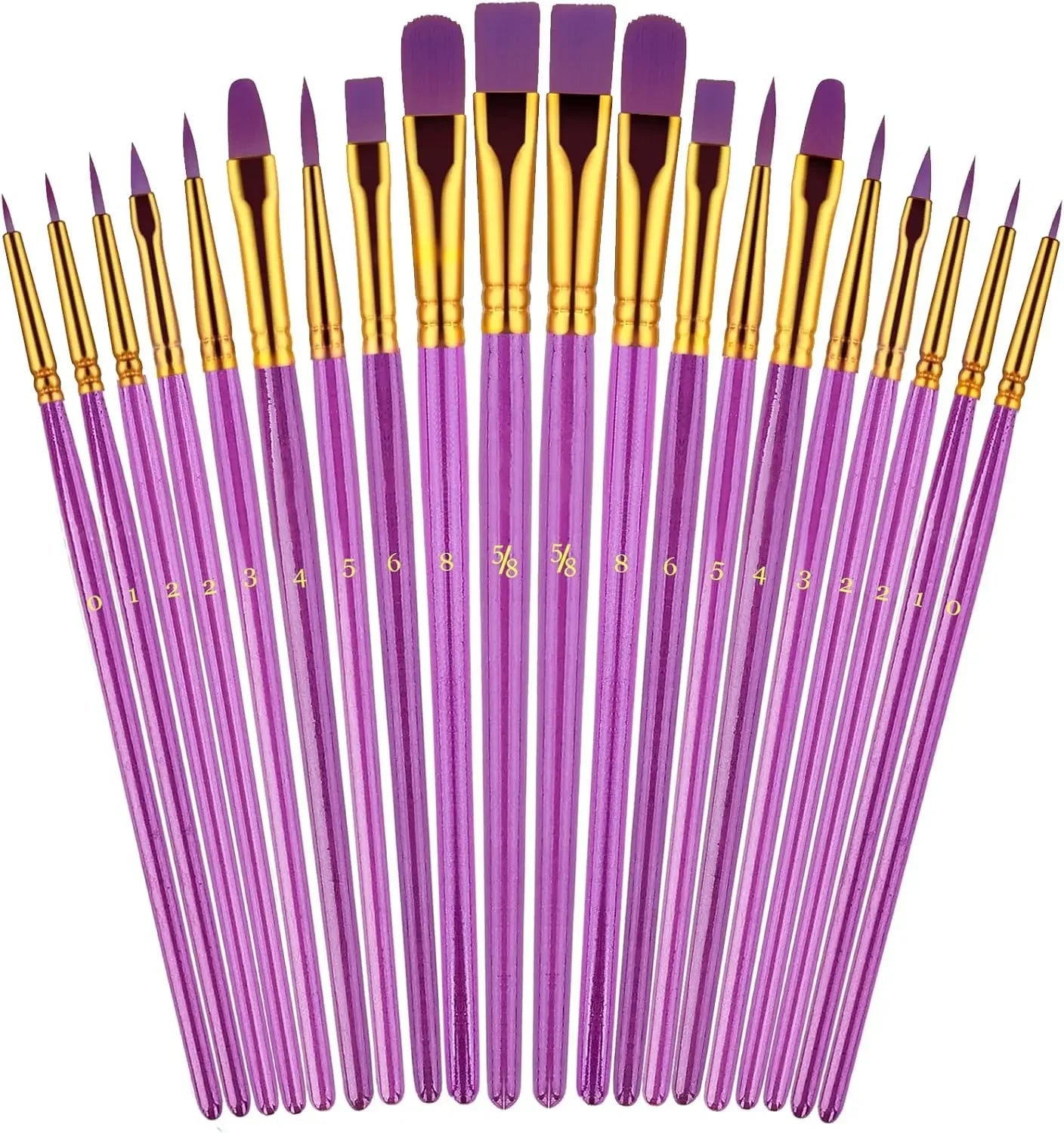Oil Watercolor Acrylic Paint Brushes Set 2 Pack Professional Art