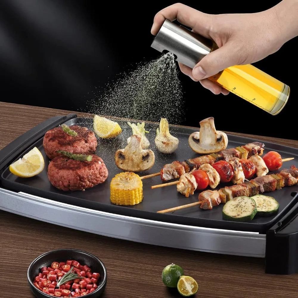Oil Sprayer For Cooking 2-Pack Refillable Olive Oil Mister With Scale by S And B Enterprise