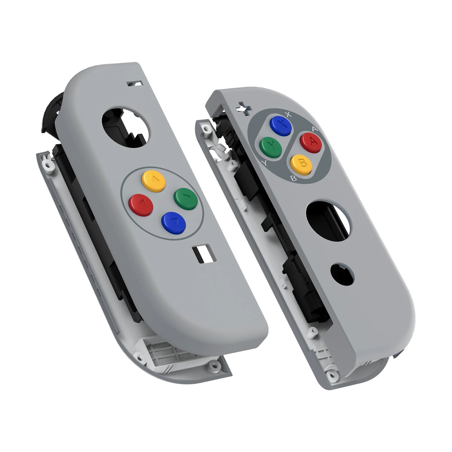 eXtremeRate Custom Patterned Controller Housing Shell Case with Full Set Buttons for NS Switch JoyCon & OLED Joycon - Wood Grain by S And B Enterprise