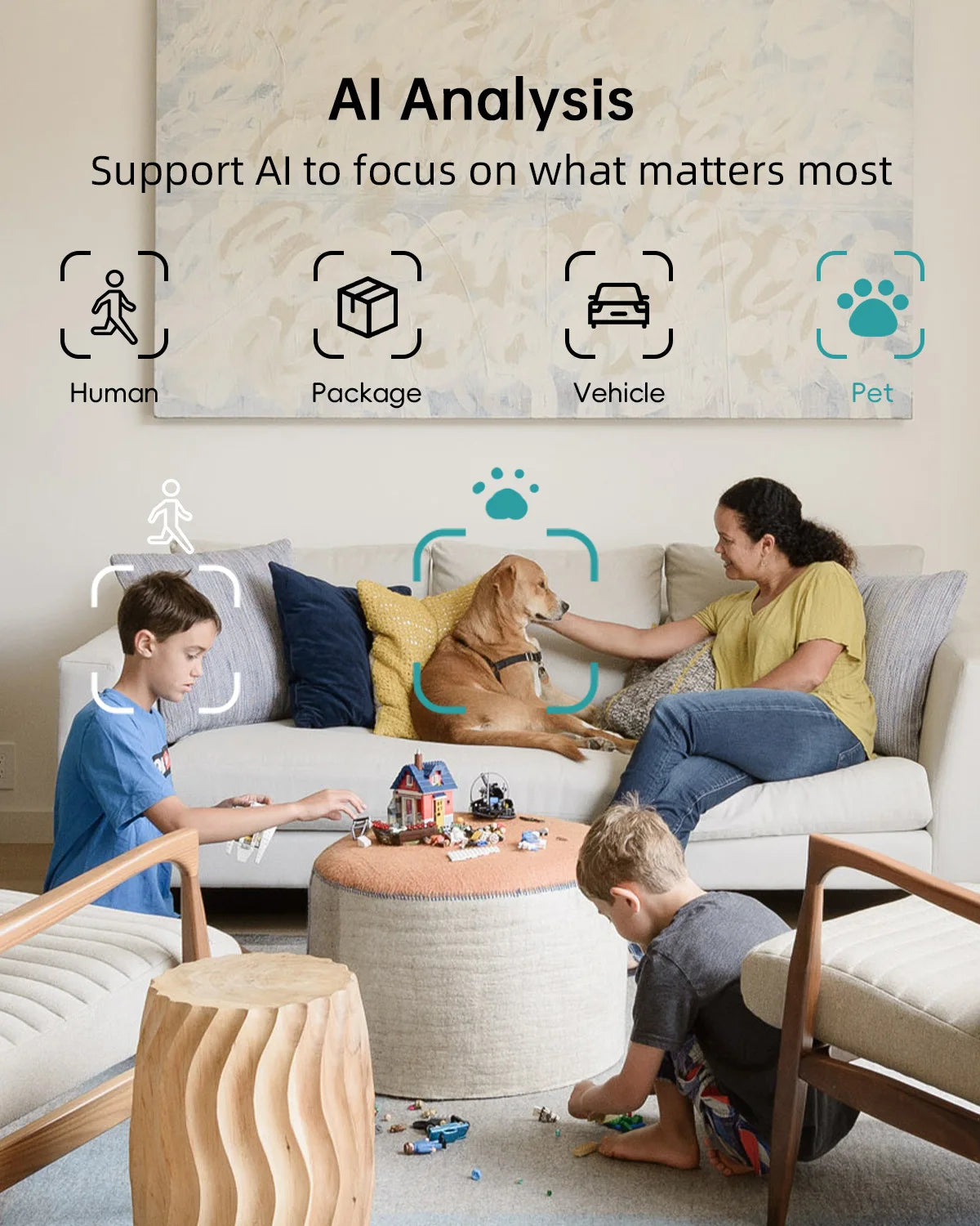 ZUMIMALL Wireless Security Camera With AI Motion Detection