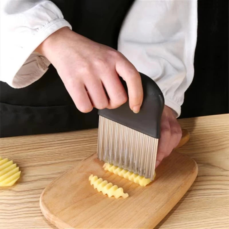 Stainless Steel Potato Chip Slicer And Wavy Crinkle Cutter French Fry Maker by S And B Enterprise