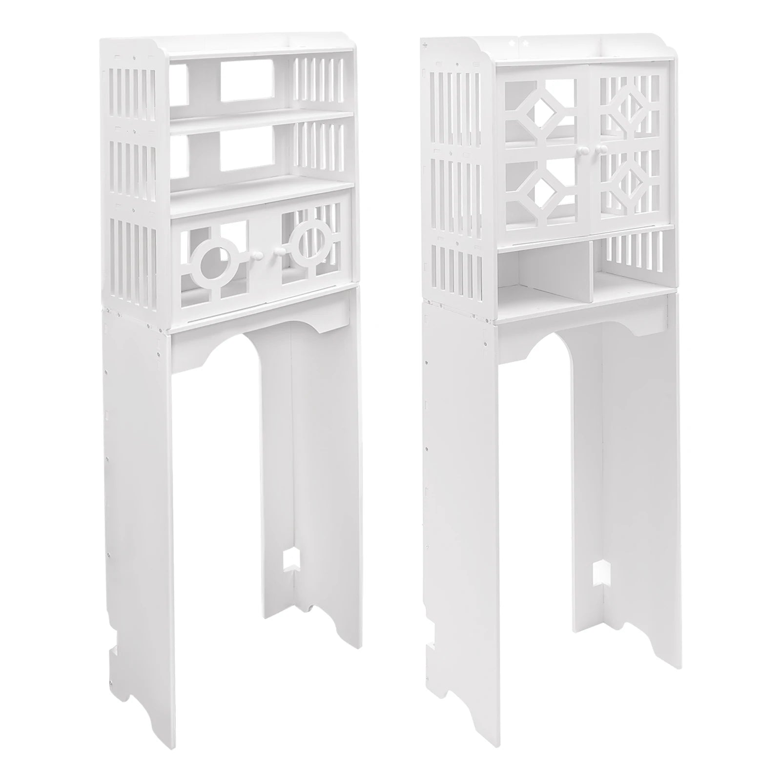 Bathroom Floor Cabinet 4 Tier Over The Toilet Storage Cabinet Bathroom Organizer 48x23x150cm by S And B Enterprise