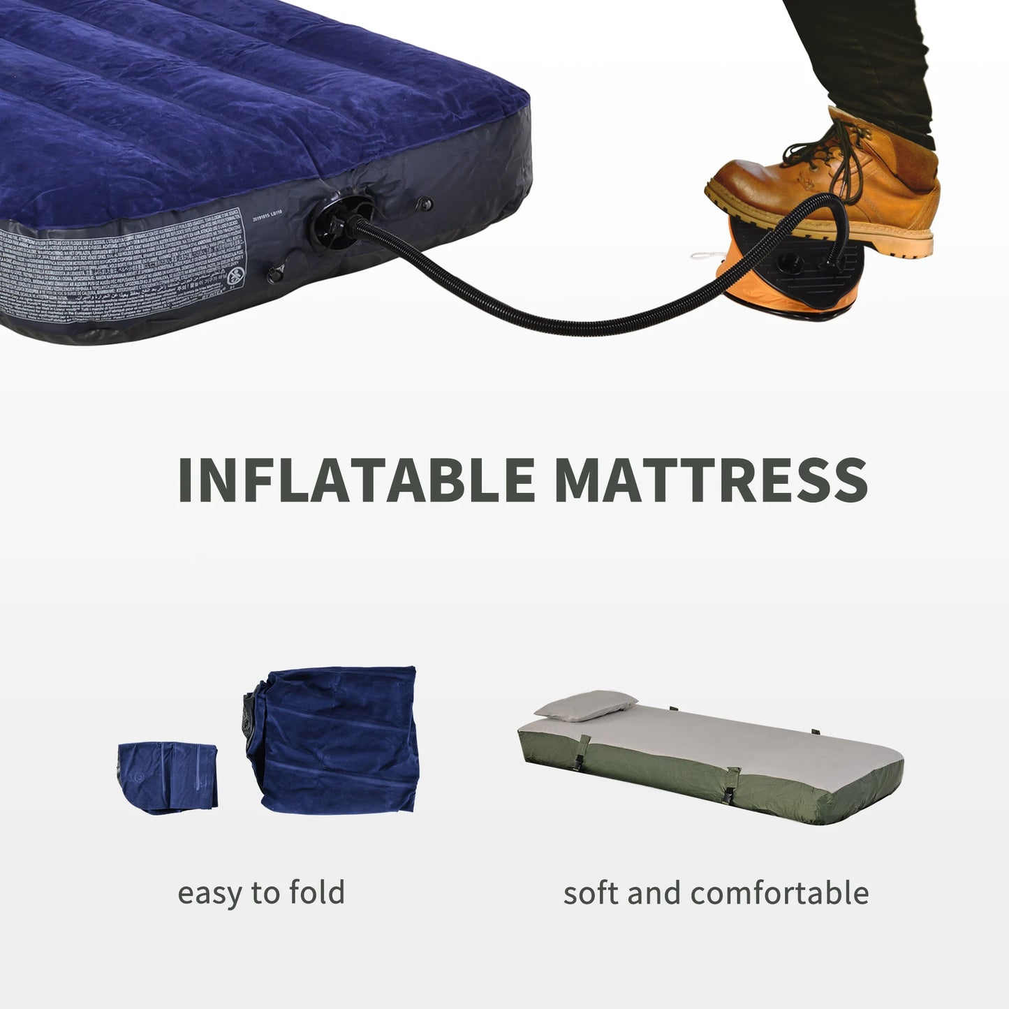 All In One Camping Tent Cot Combo With Air Mattress