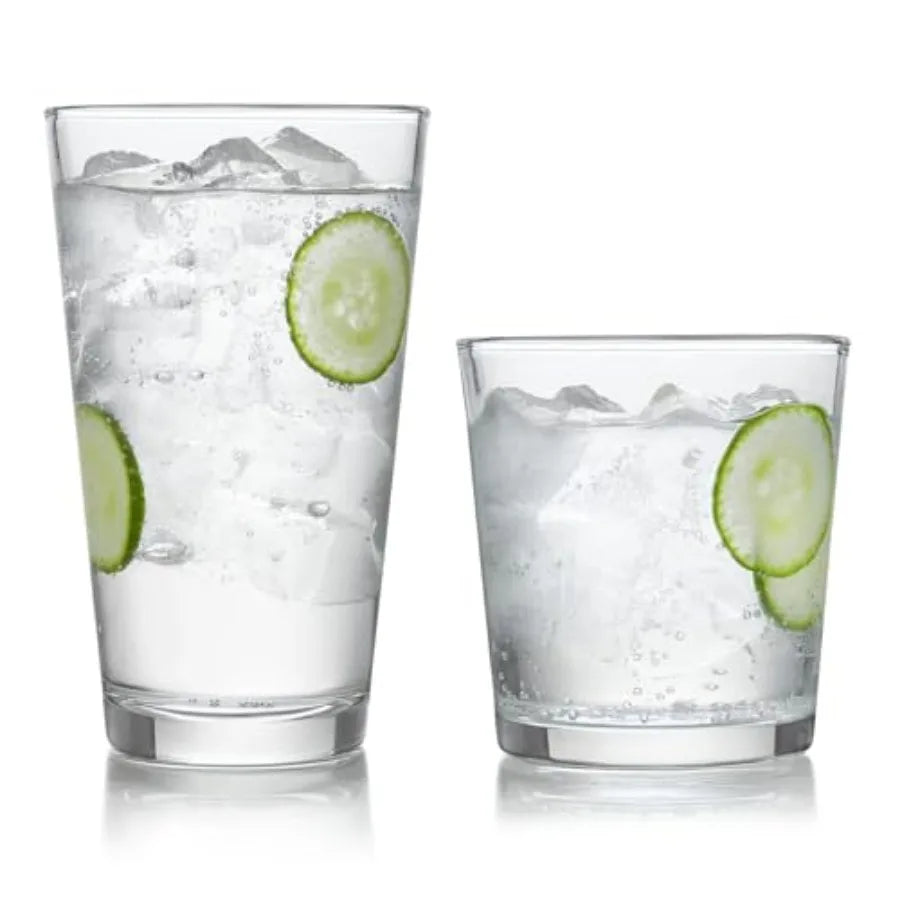 Classic Rocks Glasses and Tumblers Set Dishwasher Safe Drinkware by S And B Enterprise