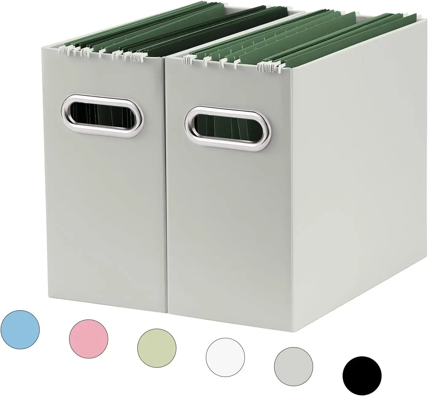 Collapsible File Organizer Box With Portable Handle For Office