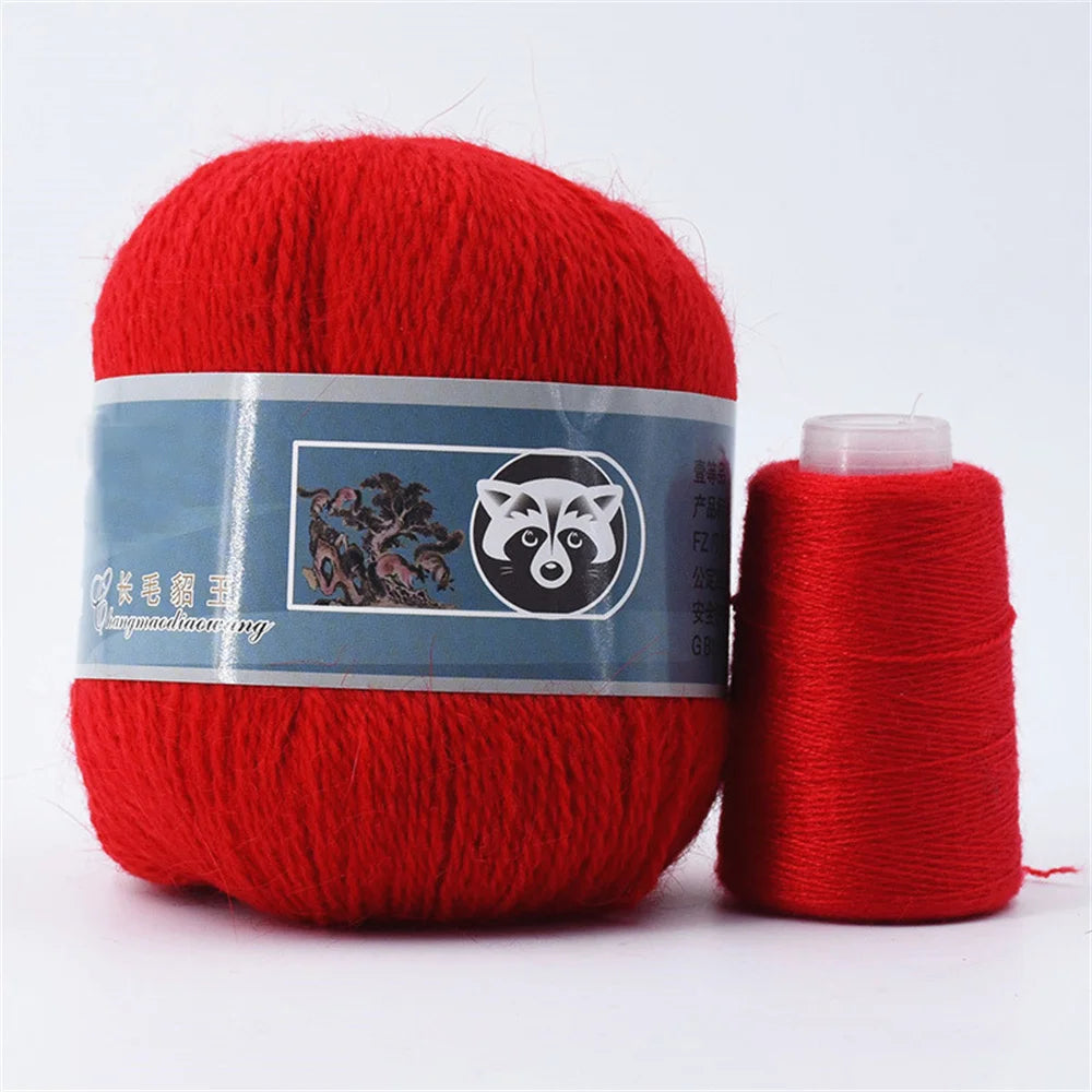 Mink Fur Yarn for Yarns for Knitting and Crochet 2-Ply Lace T Shirt Yarn for Hand Knitting Needlework 1 Skein 340 M 50+20g by S And B Enterprise
