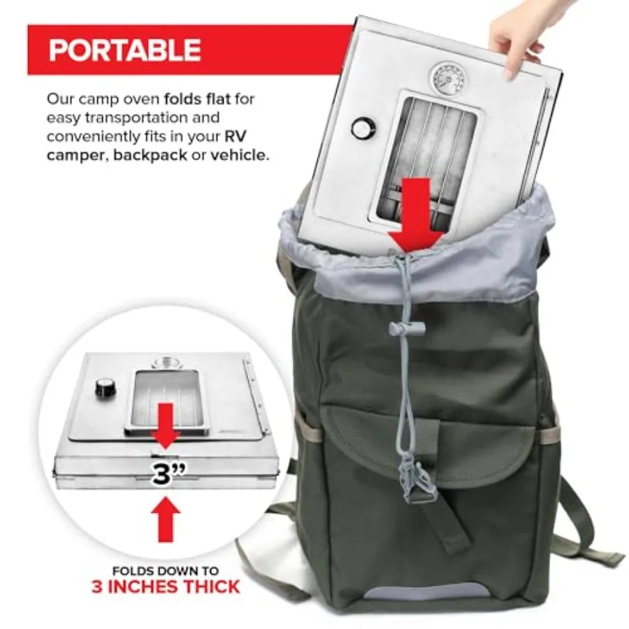 OLOEY Portable Folding Camping Oven for Outdoor Wood Stove
