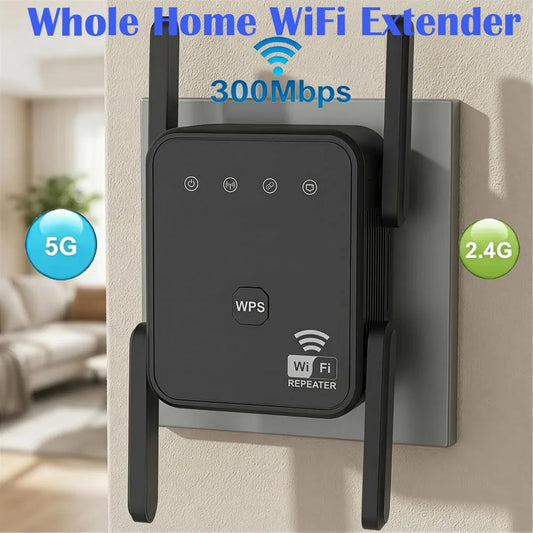 S And B Enterprise 2026 WiFi Repeater with dual antennas wall-mounted, 2.4/5GHz 300Mbps