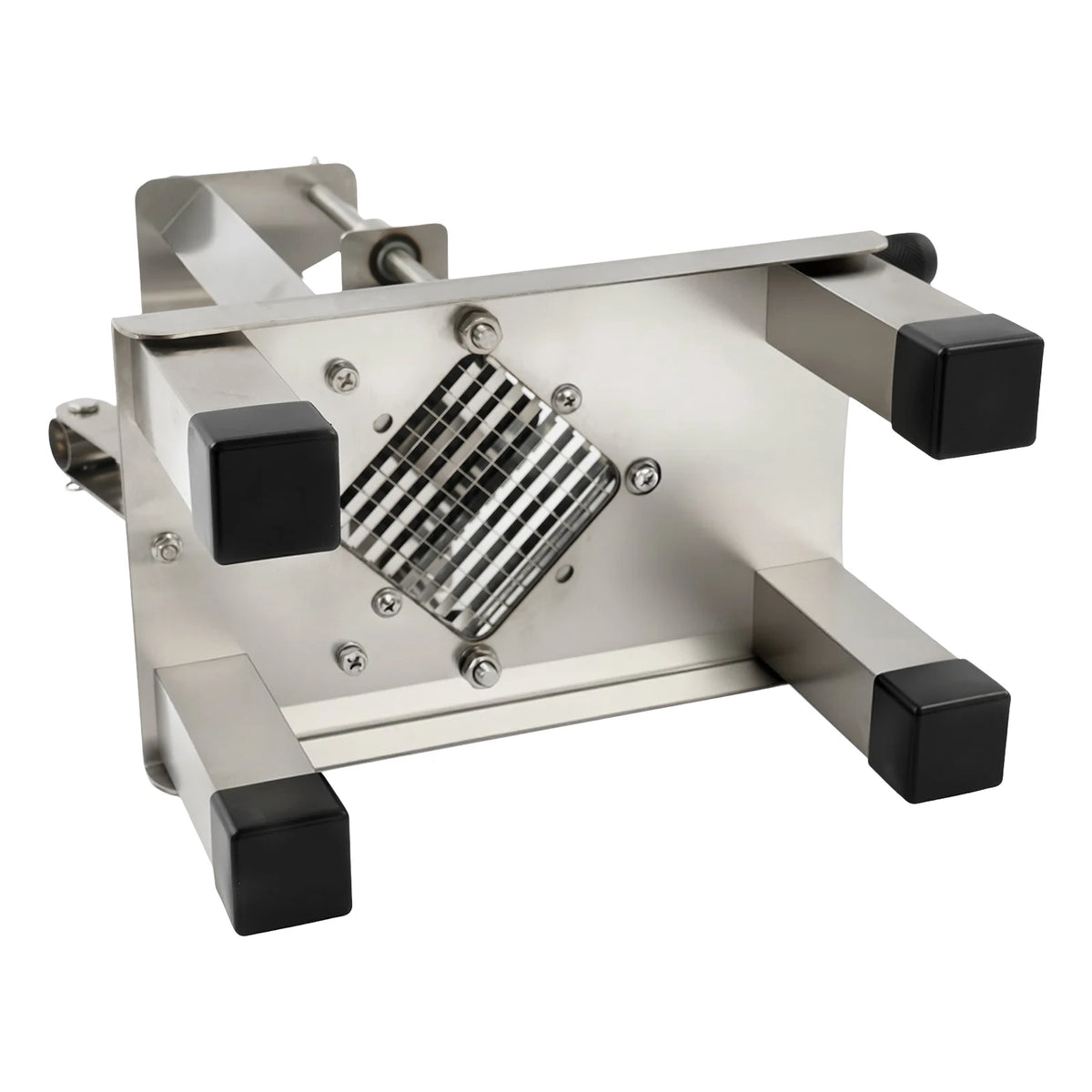French Fry Cutter by S And B Enterprise; stainless steel professional potato slicer with 1/4, 3/8, 1/2 inch blades.
