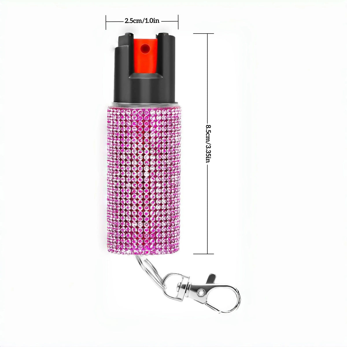 50ml Outdoor Animal Repellent Spray by S And B Enterprise, safety lock, pink rhinestone-wrapped bottle