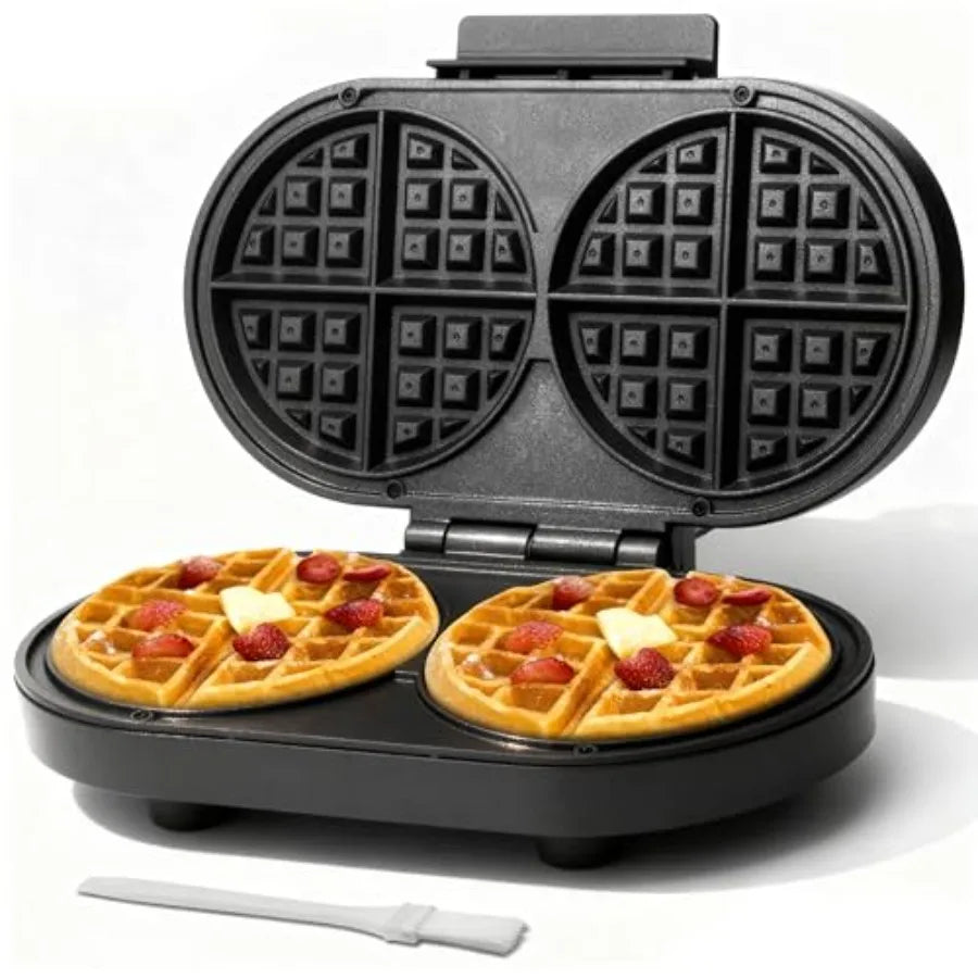 Bakers Friend Double Belgian Waffle Maker With Nonstick