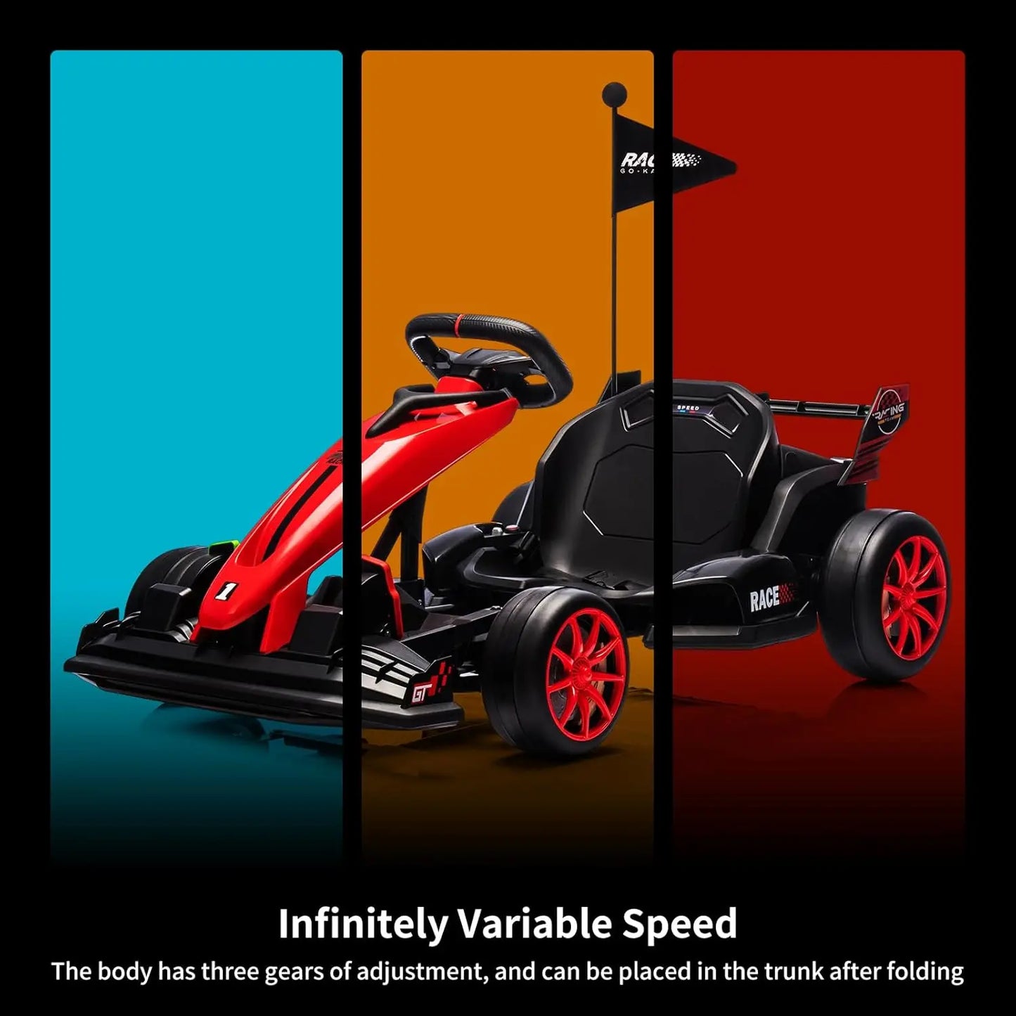 Electric Drift Kart For Kids 24V 300W Riding Toy Safe